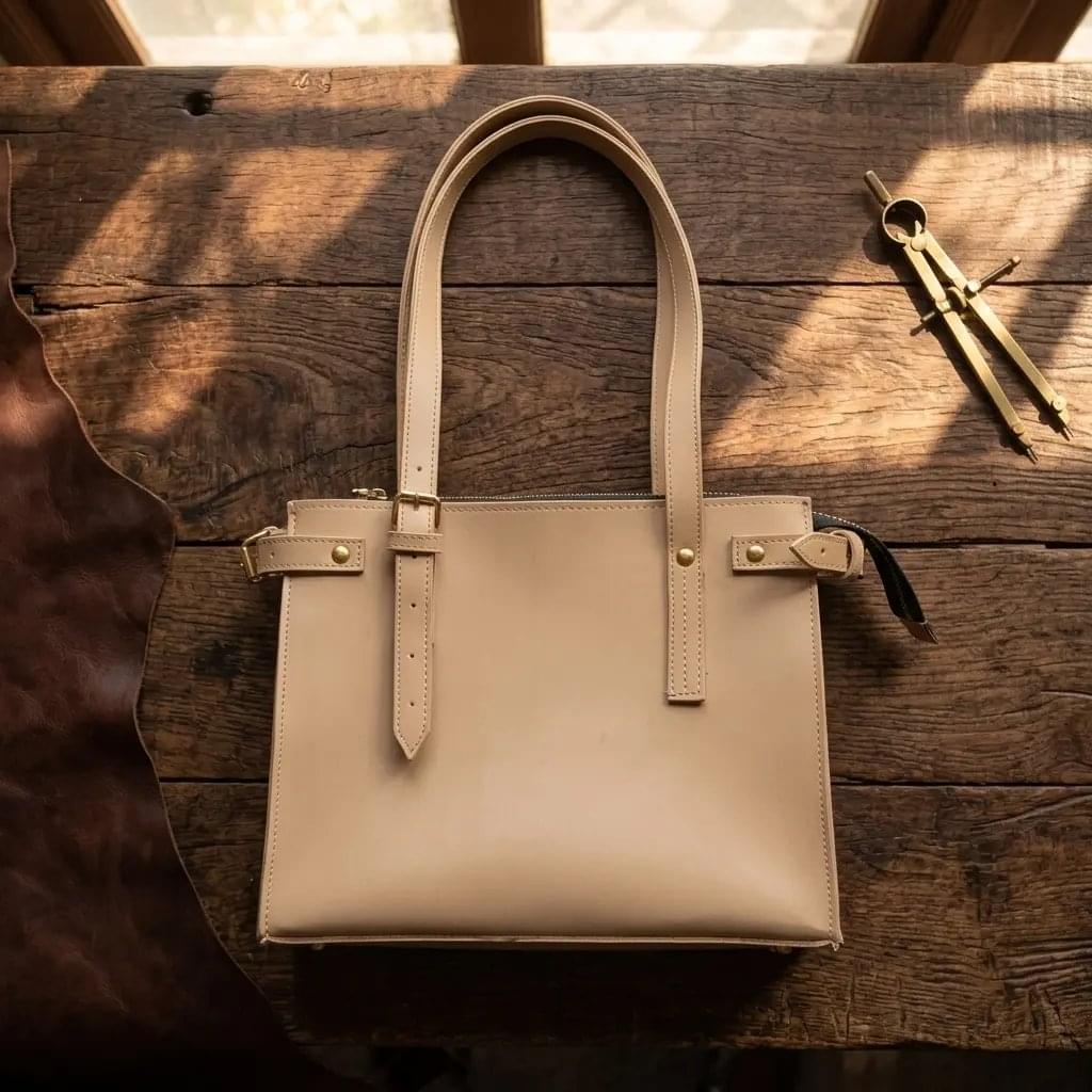 The Zenith Tall Carryall – Sand Beige Edition